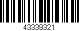 Código de barras (EAN, GTIN, SKU, ISBN): '43339321'
