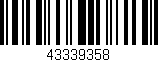 Código de barras (EAN, GTIN, SKU, ISBN): '43339358'
