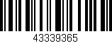 Código de barras (EAN, GTIN, SKU, ISBN): '43339365'