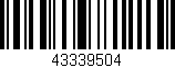 Código de barras (EAN, GTIN, SKU, ISBN): '43339504'