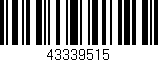 Código de barras (EAN, GTIN, SKU, ISBN): '43339515'