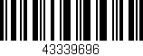 Código de barras (EAN, GTIN, SKU, ISBN): '43339696'