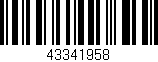 Código de barras (EAN, GTIN, SKU, ISBN): '43341958'