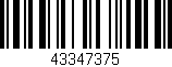 Código de barras (EAN, GTIN, SKU, ISBN): '43347375'