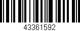 Código de barras (EAN, GTIN, SKU, ISBN): '43361592'