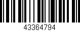 Código de barras (EAN, GTIN, SKU, ISBN): '43364794'