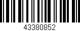 Código de barras (EAN, GTIN, SKU, ISBN): '43380852'