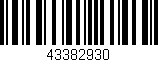 Código de barras (EAN, GTIN, SKU, ISBN): '43382930'