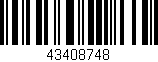 Código de barras (EAN, GTIN, SKU, ISBN): '43408748'