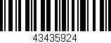Código de barras (EAN, GTIN, SKU, ISBN): '43435924'