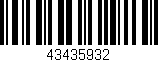 Código de barras (EAN, GTIN, SKU, ISBN): '43435932'