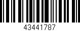 Código de barras (EAN, GTIN, SKU, ISBN): '43441787'