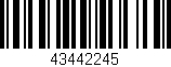 Código de barras (EAN, GTIN, SKU, ISBN): '43442245'