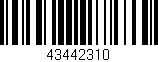 Código de barras (EAN, GTIN, SKU, ISBN): '43442310'