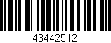 Código de barras (EAN, GTIN, SKU, ISBN): '43442512'