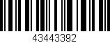 Código de barras (EAN, GTIN, SKU, ISBN): '43443392'