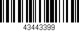 Código de barras (EAN, GTIN, SKU, ISBN): '43443399'