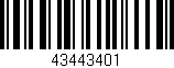 Código de barras (EAN, GTIN, SKU, ISBN): '43443401'