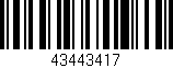 Código de barras (EAN, GTIN, SKU, ISBN): '43443417'
