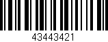 Código de barras (EAN, GTIN, SKU, ISBN): '43443421'