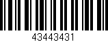 Código de barras (EAN, GTIN, SKU, ISBN): '43443431'