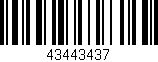 Código de barras (EAN, GTIN, SKU, ISBN): '43443437'