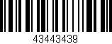 Código de barras (EAN, GTIN, SKU, ISBN): '43443439'