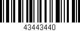 Código de barras (EAN, GTIN, SKU, ISBN): '43443440'