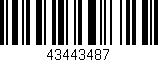 Código de barras (EAN, GTIN, SKU, ISBN): '43443487'