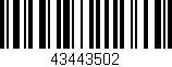 Código de barras (EAN, GTIN, SKU, ISBN): '43443502'