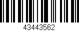 Código de barras (EAN, GTIN, SKU, ISBN): '43443562'