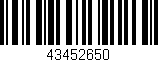 Código de barras (EAN, GTIN, SKU, ISBN): '43452650'