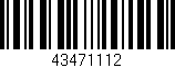 Código de barras (EAN, GTIN, SKU, ISBN): '43471112'