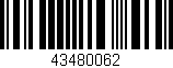 Código de barras (EAN, GTIN, SKU, ISBN): '43480062'