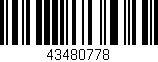 Código de barras (EAN, GTIN, SKU, ISBN): '43480778'