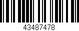 Código de barras (EAN, GTIN, SKU, ISBN): '43487478'