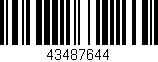 Código de barras (EAN, GTIN, SKU, ISBN): '43487644'