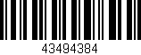 Código de barras (EAN, GTIN, SKU, ISBN): '43494384'