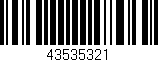 Código de barras (EAN, GTIN, SKU, ISBN): '43535321'