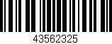 Código de barras (EAN, GTIN, SKU, ISBN): '43562325'