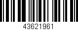 Código de barras (EAN, GTIN, SKU, ISBN): '43621961'