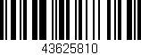 Código de barras (EAN, GTIN, SKU, ISBN): '43625810'