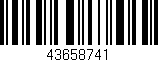 Código de barras (EAN, GTIN, SKU, ISBN): '43658741'