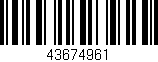 Código de barras (EAN, GTIN, SKU, ISBN): '43674961'