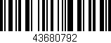 Código de barras (EAN, GTIN, SKU, ISBN): '43680792'