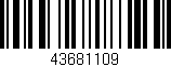 Código de barras (EAN, GTIN, SKU, ISBN): '43681109'