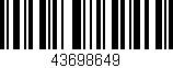 Código de barras (EAN, GTIN, SKU, ISBN): '43698649'