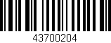 Código de barras (EAN, GTIN, SKU, ISBN): '43700204'