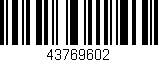 Código de barras (EAN, GTIN, SKU, ISBN): '43769602'