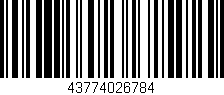 Código de barras (EAN, GTIN, SKU, ISBN): '43774026784'